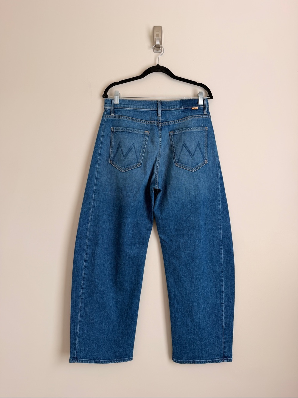 MOTHER The Full Pipe Flood Jeans High Rise Wide Leg Denim Size 28 - Picture 4 of 9